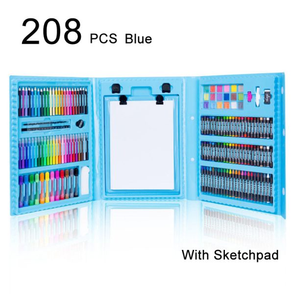 208 Pieces Children Painting Set Watercolor Pen Crayon Paintbrush With Drawing Board Educational Toys Doodle Art Kids Gift 4