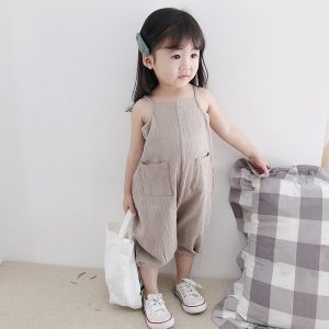 Baby Girls Boys Fashionable Lovely condole jumpsuits Playsuit Romper Cotton Solid Overalls Kids Clothes Outfits MCT039 1