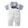Newborn baby boys clothes summer short sleeve rompers with bow tie kids cotton formal birthday party gentleman clothing  MBR263 18