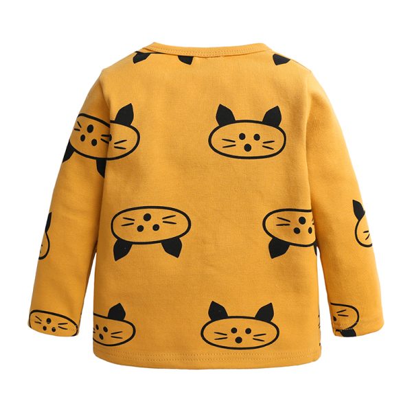 Boys Girls Pyjamas Cartoon Print Cat Pajamas Set Child Nightwear Long Sleeve T shirt + Pants Kids Sleepwear MB477 4