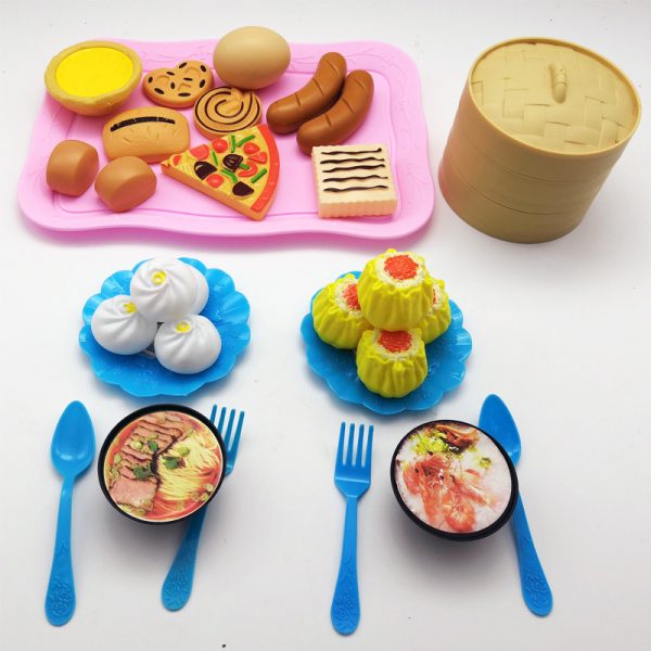 Children Simulation Food Hamburger Hotdog Kitchen Toy Set Pretend Play Miniature Snack Burger Educational Girls Toys Kid 2