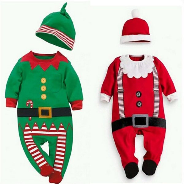 CR050 Christmas gift hits baby jumpsuits Santa Claus clothes for newborn boys girls overalls for children 2018 new arrival 4