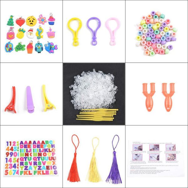 10000pcs Loom Rubber Bands Kits Beads Toys Set Hand Knitting Machine Handmade DIY Rainbow Weave Color Bracelet Girl Gift 5