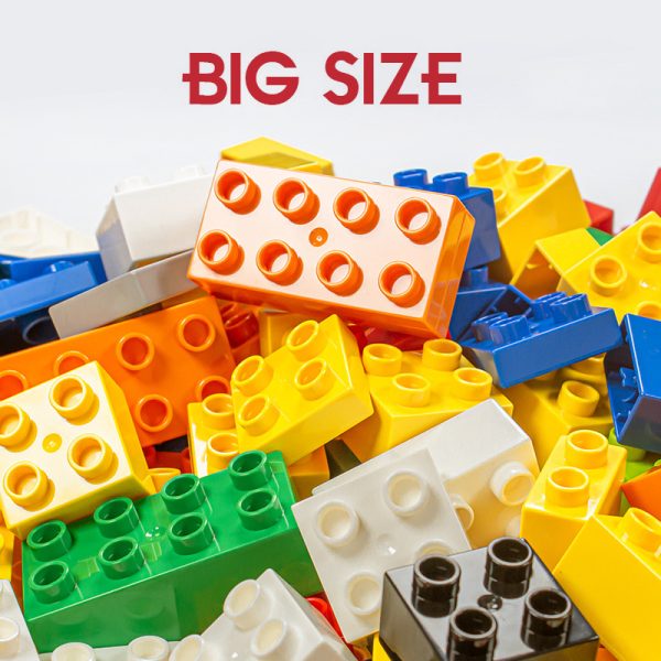 Assembled Big Size Building Blocks Baby Early Learning DIY Construction Toddler Toys For Children Compatible Bricks Kids Gift 5