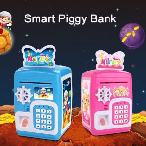 Electronic Piggy Bank ATM Password Money Box Fingerprint Coin Money Saving Box Safe Box Deposit Banknote Creative Gift Toys 1