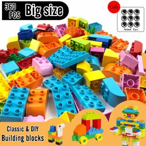 Big Size Building Blocks Brick Colorful Bulk Bricks Base Plates DIY Building Blocks Compatible Block Toys for Children 1
