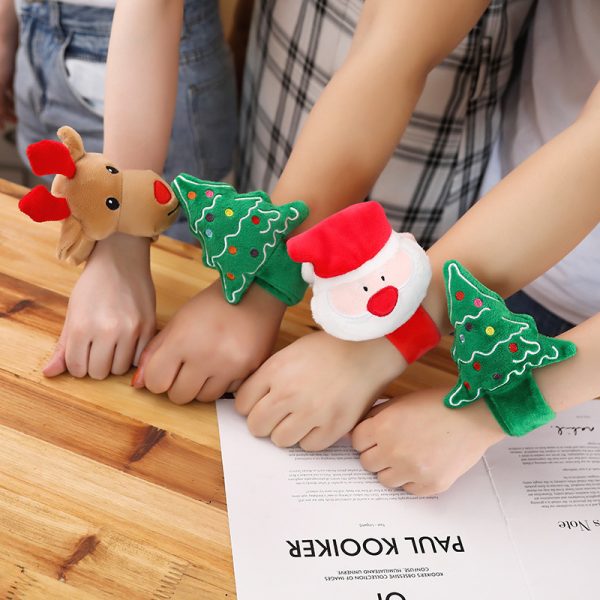 Funny Hand Ring Wrist Decoration Santa Claus Ornaments Patting Circle Christmas Gift  Snowman Tree Doll Toys For Children 1