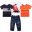 2020 Summer Children sets baby clothes boys 4 pcs set striped suit  t-shirts + blue t-shirt car + T-shirt + denim jeans CCS352 18