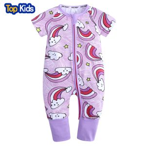 Kids Tales Baby Girls Rompers Summer Short Sleeve Cute Cartoon Boys Clothes 2019 New Brand unisex toddler jumpsuits 0-2 MBR225 1