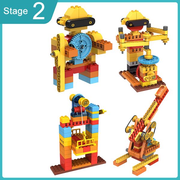 218pcs Mechanical Gear Drive Model Building Block Engineering Truck Crane Digger Construction Bricks Education Toys For Children 3