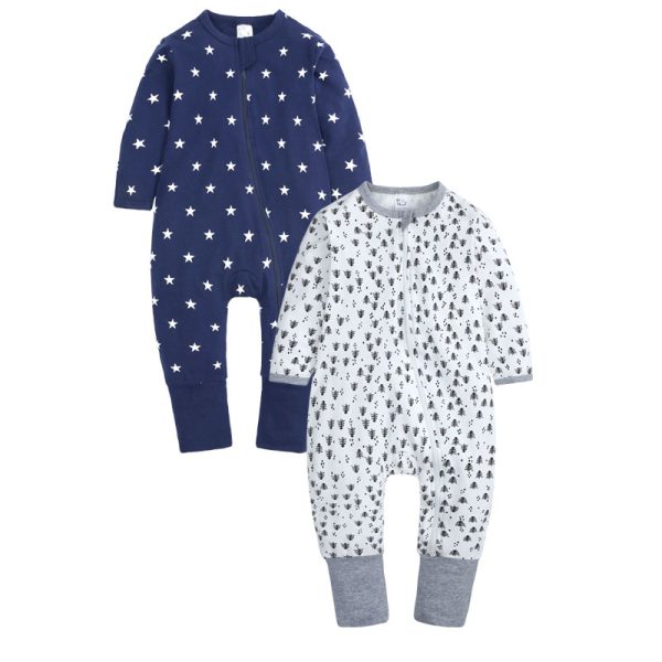 2PCS/Lot Baby Clothes Baby Rompers Baby Boy Clothes Newborn Long Sleeve Cotton Infant High Quality Body Suit Baby Jumpsuit 0-24M 5