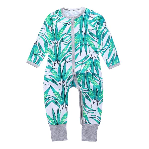 Newborn Baby Boy Clothes Infant Romper Long Sleeve Flower Print Baby Girl Rompers Jumpsuit Pajamas Baby Clothing Girl CR104 2