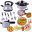 Children Mini Kitchen Toys Set For Girls Cookware Pot Pan Kids Pretend Cook Kitchenware Play Kits Simulation Utensils 7