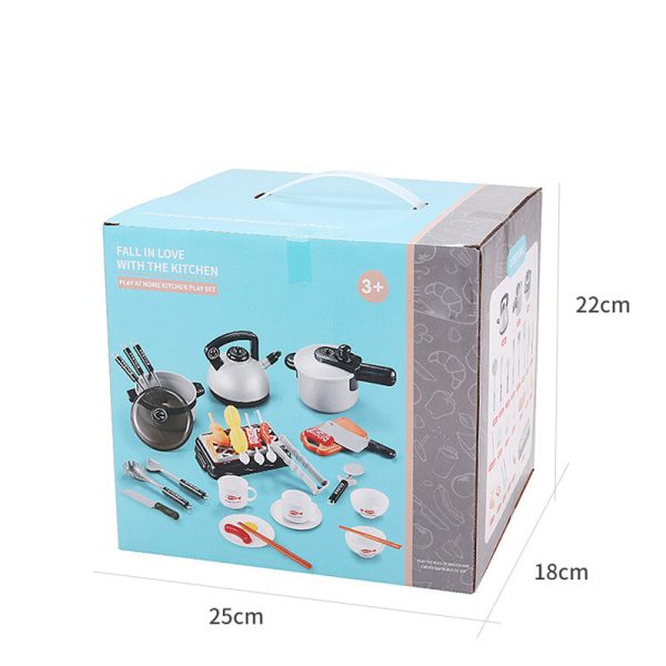 Kids Cooking Educational Toys Simulation Kitchenware Pretend Play Toy Kitchen Utensils Appliances Barbecue Grill Set Gift 2