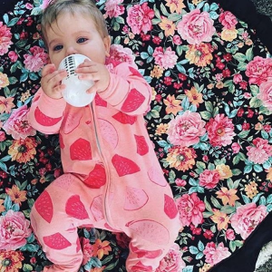 2020 Autumn Winter Baby Rompers Flower Printing Newborn Baby Girl Long Sleeve Zip Romper Toddler One Pieces Jumpsuit  MBR0184 1