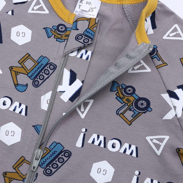 Summer Toddler Bodysuit for Newborn Baby Girl Boy Clothes Rompers Zipper Pajamas Letter Cotton Short Sleeve Infant Jumpsuit 4