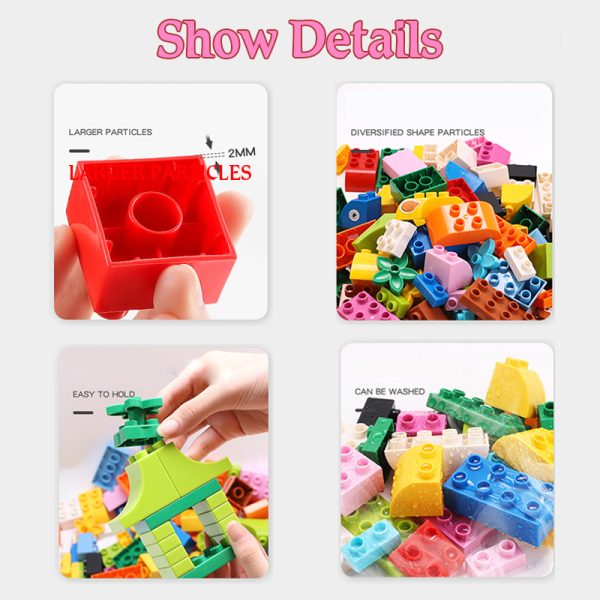 Assembled Big Size Building Blocks Baby Early Learning DIY Construction Toddler Toys For Children Compatible Bricks Kids Gift 3
