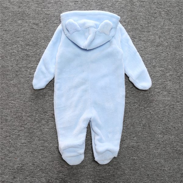 Cartoon Coral Fleece Newborn Baby Romper Costume Baby Clothes Animal Overall  Winter Warm Long sleeve Baby Jumpsuit MBR017 3