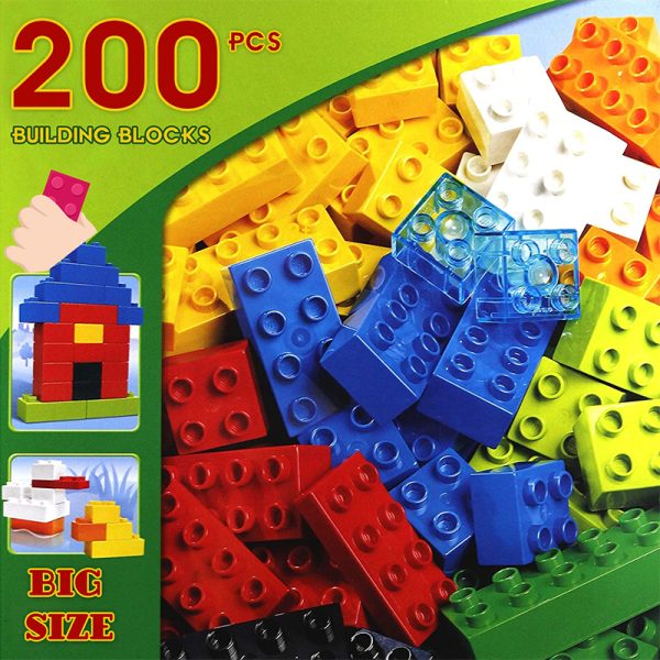 50-200Pcs Big Size Bricks DIY Building Blocks Base Plates Compatible Construction Toys For Children Baby Giocattoli Gift 2