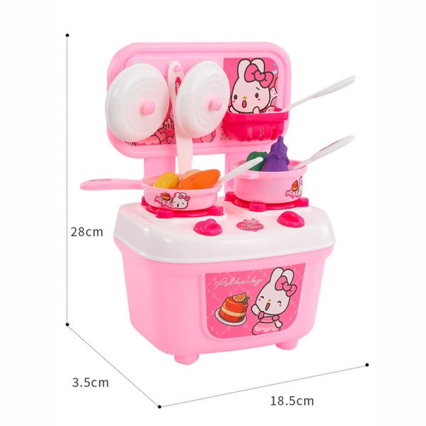 Children Miniature Kitchen Toys Set 3-10 Years Old Boys Girls Cooking Utensils Tableware Pretend Play Simulation Food Cookware 2