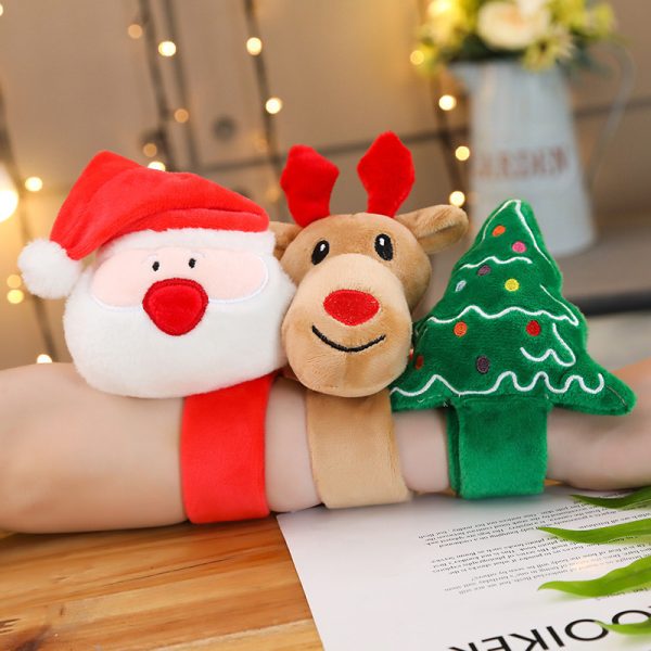 Funny Hand Ring Wrist Decoration Santa Claus Ornaments Patting Circle Christmas Gift  Snowman Tree Doll Toys For Children 4