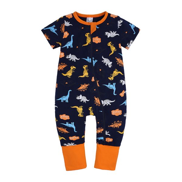 Hot Sale Baby Romper Baby Boy Girl Clothes Bodysuit Dinosaur Cotton Soft Short Sleeve For Newborn Baby Jumpsuit Infant Pajamas 1