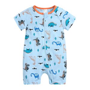 Infant Pajamas For newborn baby Baby Rompers Baby Girl Clothes Cute Dinosaur Cotton Short Sleeve Soft Jumpsuit Ropa Bebe Summer 1