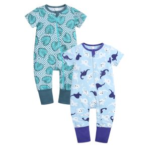 2pcs Baby Boy girl clothes Baby romper Pajamas Cotton Soft  Newborn Jumpsuit Short Sleeve Bodysuit for newborn For newborn baby 1