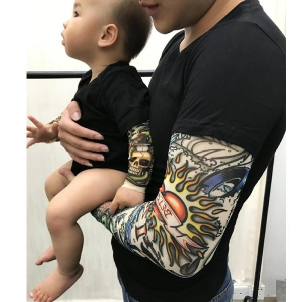 Baby Boys Tattoo Sleeve Rompers Infant Girls Jumpsuit Children Cotton Romper pink Boutique Newborn Baby Clothes M039 3