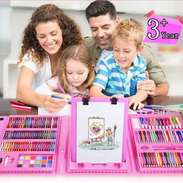 42-208Pcs Watercolor Drawing Set Colored Pencil Crayon Water Painting Kid Art Peinture Enfant Gifts Children Educational Toys 3