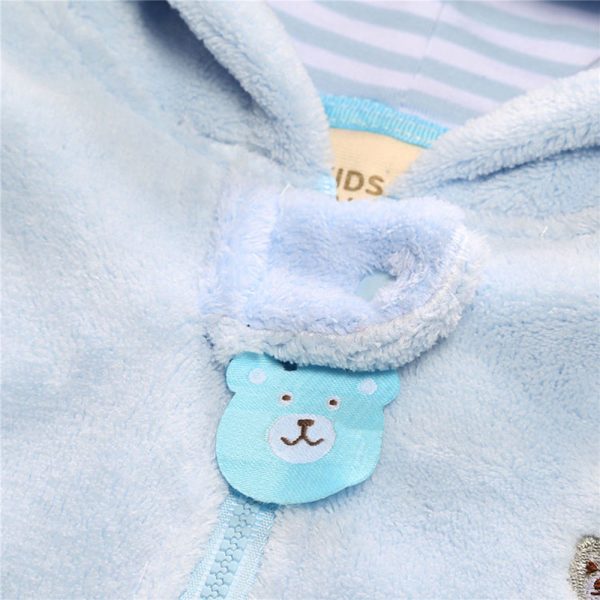 Cartoon Coral Fleece Newborn Baby Romper Costume Baby Clothes Animal Overall  Winter Warm Long sleeve Baby Jumpsuit MBR017 6