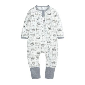 Baby Girl Rompers New Infant Playsuit O-neck Soft Pajamas Spring and Autumn Cotton Sleepsuit Infant Jumpsuit Zipper Baby Romper 1