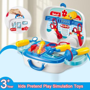 1 Set Pretend Play Girls Boys Toys For Children Kitchen Simulation Cooking Dressing Doctor Toy Suitcase Tools Kids Educational 1