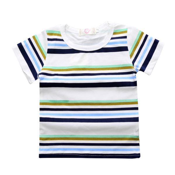 2020 Summer Children sets baby clothes boys 4 pcs set striped suit  t-shirts + blue t-shirt car + T-shirt + denim jeans CCS352 4