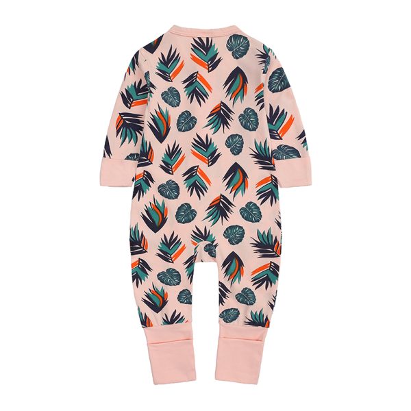 New Style For Newborn Baby Romper Baby Girl Boy Clothing Long Sleeve Leaf Pattern for Baby Boy Overalls Infant Clothes Jumpsuits 4