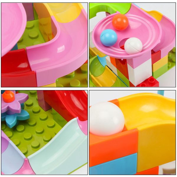 241PCS Building Blocks Set DIY Marble Race Run Maze Ball Track Assemble Slide Bricks Educational Toys For Children Domino Game 6