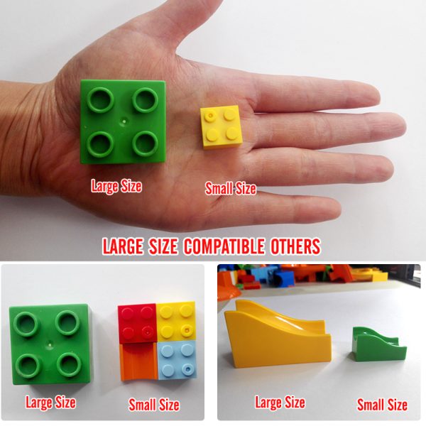 52-330pcs DIY Track Marble Race Run Maze Ball Building Blocks Funnel Slide Assemble Bricks Educational Toys For Children Gift 5