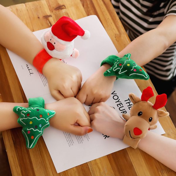 Funny Hand Ring Wrist Decoration Santa Claus Ornaments Patting Circle Christmas Gift  Snowman Tree Doll Toys For Children 6