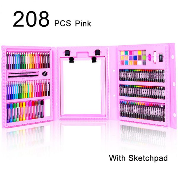 208 Pieces Children Painting Set Watercolor Pen Crayon Paintbrush With Drawing Board Educational Toys Doodle Art Kids Gift 3