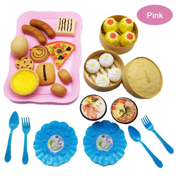 Children Simulation Food Hamburger Hotdog Kitchen Toy Set Pretend Play Miniature Snack Burger Educational Girls Toys Kid 6