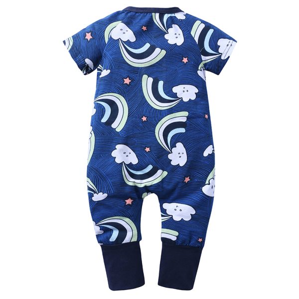 newborn baby girls clothing cotton unisex rompers baby boy short sleeve summer cartoon toddler cute Clothes 0-2 years MBR262 2