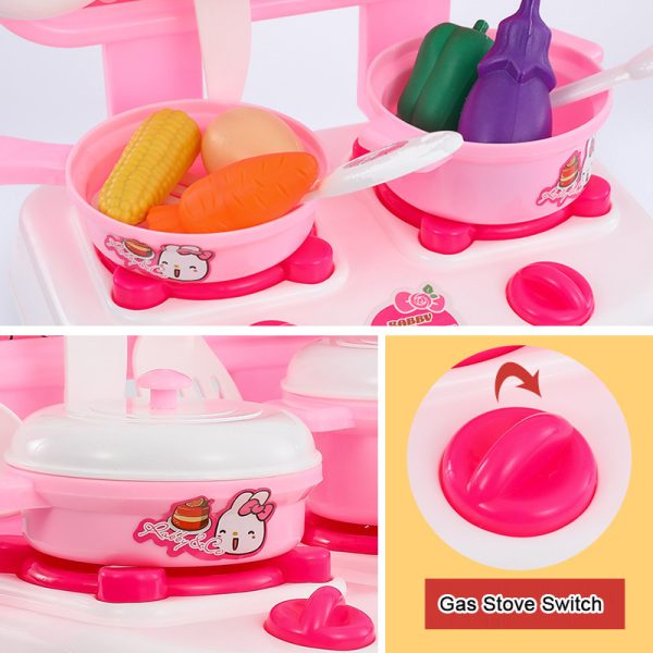 Children Miniature Kitchen Toys Set 3-10 Years Old Boys Girls Cooking Utensils Tableware Pretend Play Simulation Food Cookware 3