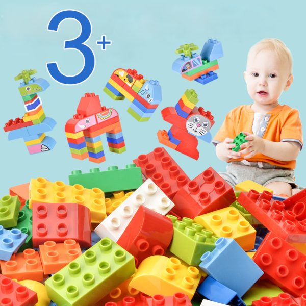 50-200Pcs Big Size Bricks DIY Building Blocks Base Plates Compatible Construction Toys For Children Baby Giocattoli Gift 5