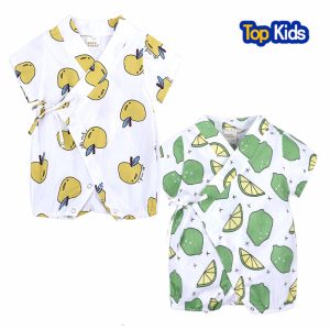 Fruit Floral Japanese Kids clothes Kimono Summer Baby clothing Girl Boy Rompers Cotton Casual Tracksuit Infants Jumpsuits MBR187 1